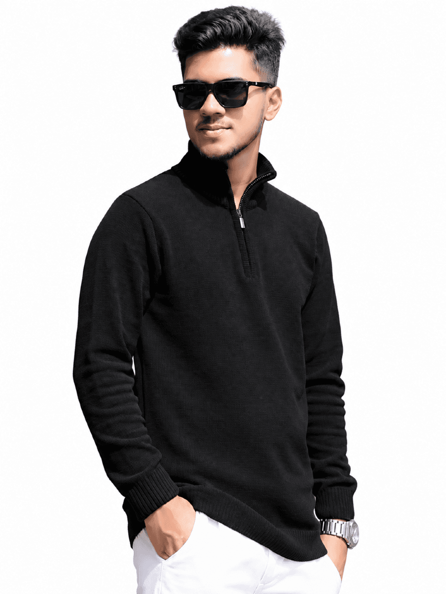 Premium Black Woolen Sweater