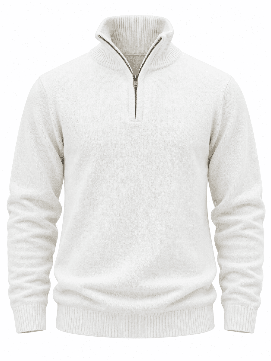 Premium White Woolen Sweater